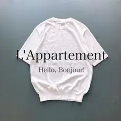 Hello, Bonjour! クルーネック サマーニット5分袖 シアー 夏秋
