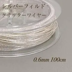 新商品 シルバーフィルド スパークルグリッターワイヤー ハード 0.6㎜ 1m