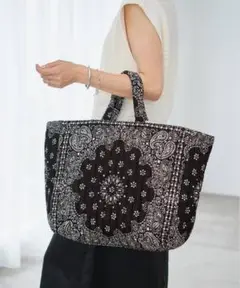 新品MALUS/マリュス BANDANA QUILTING BIG BAGトート