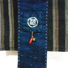 古布と茅染め　タペストリー