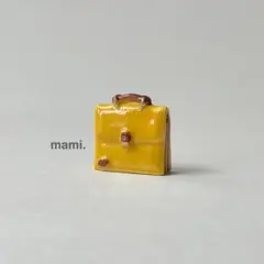 フェーヴ　ブリーフケース　フランス　フェーブ　ミニチュア陶器　f-3581