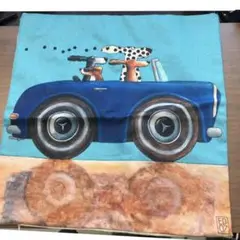 ベンツのオープンカーの絵　クッションカバー 500SL