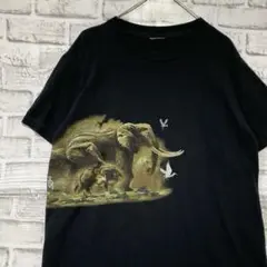 USA製90sヴィンテージTシャツ！シングルステッチ　ブラック半袖古着L721