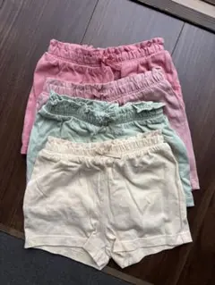 H&M コットンハーフパンツ 4枚セット 9〜12ヶ月用