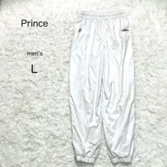 【Prince】トラックパンツ ジャージ 白 【L】メンズ スポーツウェア