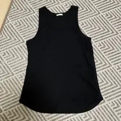 ♡GU♡リブタンクトップ黒Ｌ