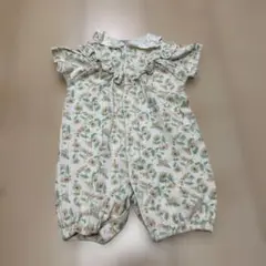 バースデイ　tete a tete 花柄ロンパース50〜70サイズ