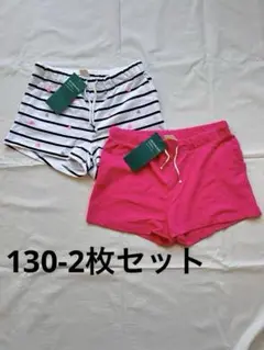新品タグ付｜H&M｜ハート柄＆ピンク短パン｜春夏130