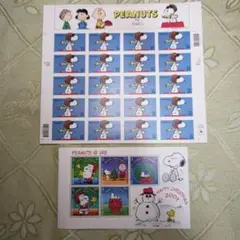 スヌーピー SNOOPY【アメリカ切手シート+初日カバー額装