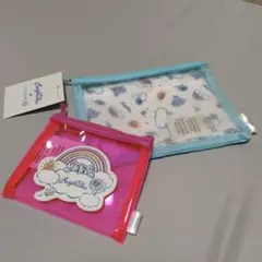 【新品未使用】ANGEL BLUE ダブルポーチ　ITS’DEMO