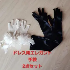 ドレス用エレガント手袋 2点セット