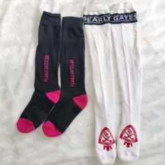 PEARLY GATES ゴルフ用ソックス 2足セットニーハイソックス