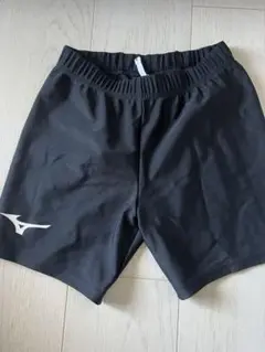 Mizuno 黒 ウエストゴム パンツ M ランパン スパッツ 短パン 陸上
