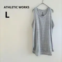 海外古着 ATHLETICWORKS グレー タンクトップ L トップス