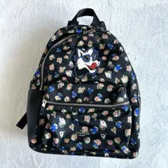 【美品】COACH コーチ リュック オオカミ ウルフ ナイロン レザー 大