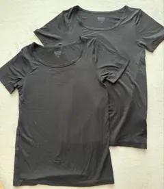 UNIQLO HEATTECH ブラック半袖　130サイズ 2枚セット