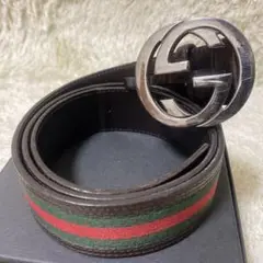 美品✨ GUCCI ベルト インターロッキング シェリーライン GG シルバー