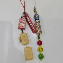 平成レトロ　ハローキティ マーブルチョコレート　ビスコ　ストラップ