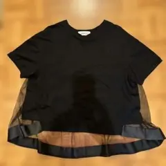 シフォンプリーツ半袖Tシャツ