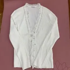 Style com オフホワイト 長袖カーディガン