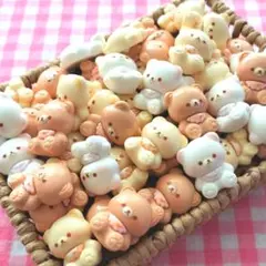 【263-お】85個 デコパーツ ミニチュア くま ミックス まとめ売り