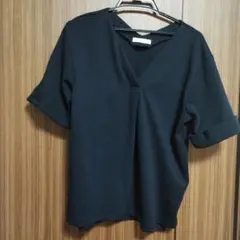 chocol raffine robe 黒 Vネック 半袖 トップス
