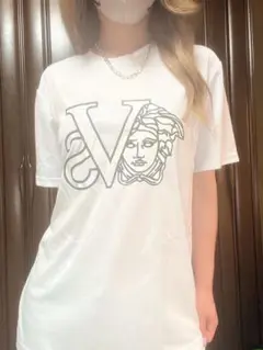 ヴェルサーチェ好きな方オススメ　希少半袖Tシャツ　ホワイト　一点物