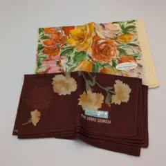 花柄ハンカチ 2枚セット