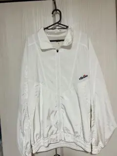 ellesse ホワイトナイロンジャケット O