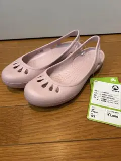 クロックスcrocs マリンディ フラットパンプス ピンク　21センチ　W5