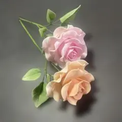 クレイフラワー　薔薇２本セット