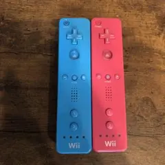 Wiiリモコン 2個セット Wiiコントローラー　任天堂【青　ピンク】