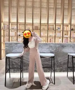セットアップ パンツ ベージュ