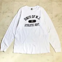 ギルダン GILDAN 長袖 カットソー ロンT ロゴ ウルトラコットン M 白