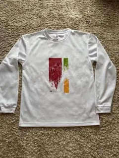 メンズ長袖Tシャツ ハンドプリント　Mサイズ