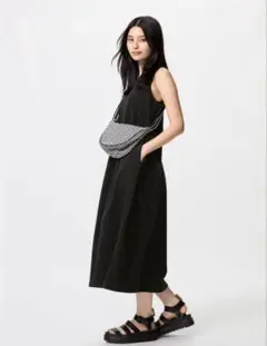 UNIQLO ユニクロ ジャージーバルーンワンピース　ブラック　 Sサイズ