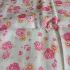小さなバラの二重ガーゼ　110×200　国産コットン