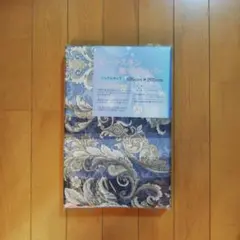 エレガント柄 シングルサイズ ブルー 敷き布団カバー 105cm x 205cm