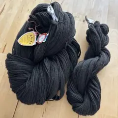 スキー毛糸　トップ染　太　ウール100% 50g 6カセ　ブラックメランジ