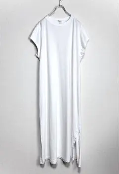 LAITERIE レイトリー　天竺ワンピース　半袖　フレンチスリーブ　白