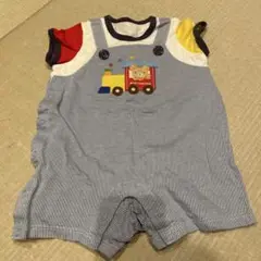 MIKIHOUSE ストライプロンパース 70cm