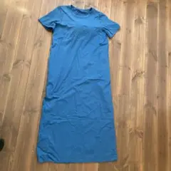 UNIQLO エアリズム 半袖コットンブラワンピース M