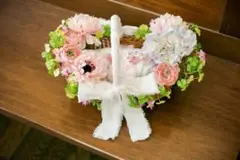 カゴ 籠 結婚式 挙式リングピロー入れ リングガール ウエディング