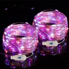 USB給電フェアリーライト 2個 LEDストリングライト リモコン付き 多色