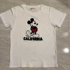 ミッキーマウス CALIFORNIA 白足 Tシャツ M