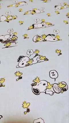 スヌーピー　ウッドストック　スリープ　生地　1m
