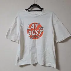 KAIDING　LAY OR BUST ホワイト×オレンジ　半袖Tシャツ
