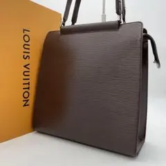 【美品】LOUIS VUITTON フィガリ エピ ハンドバッグ ブラウン