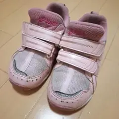 ASICS　スクスク ピンク スニーカー ベルクロ　19.0cm