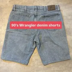 90's メキシコ製 Wrangler denim shorts 36 32